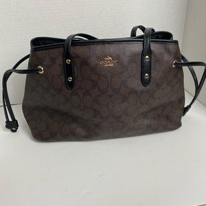 COACH DRAWSTRING CARRY ALL BAG IN SIGNATURE